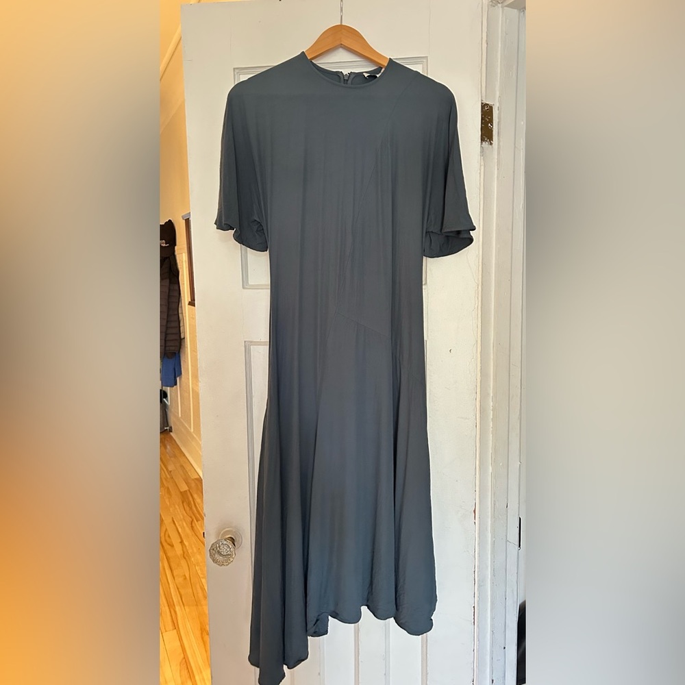 COS Slate Gray Short Sleeve Midi Dress